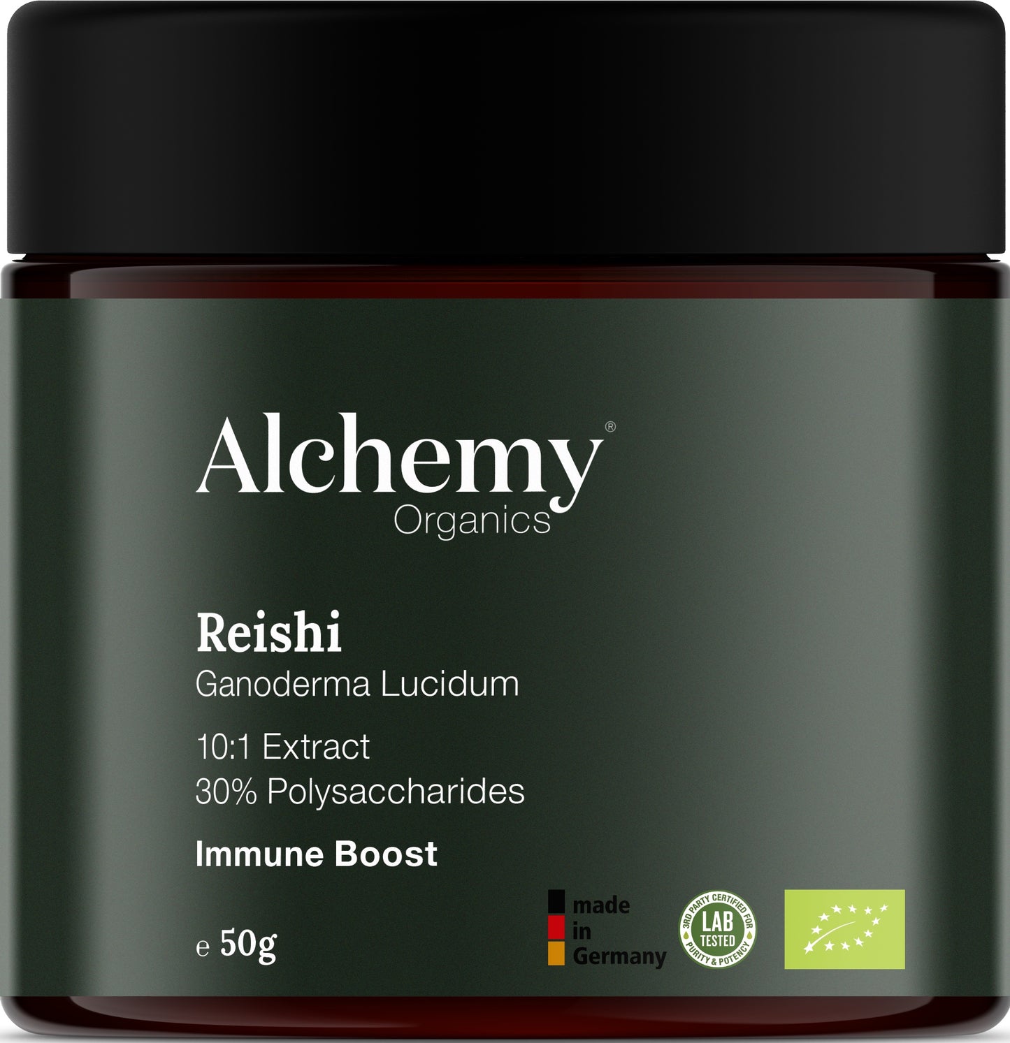 Alchemy Organics™ Reishi | Immune Boost |10:1 Extract | Certified Organic | 30% Polysaccharides | Tested and Effective